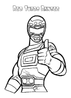 A coloring page of power rangers